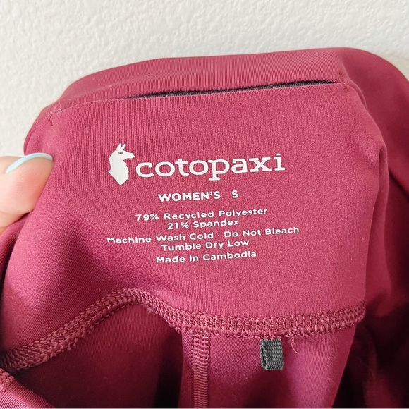 Cotopaxi Women’s Mariposa Colorblock 7/8 Leggings Port Maroon Size Small - Picture 10 of 10